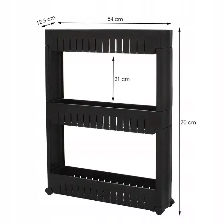 Springos HA1016 Rolling Storage Cart with 3 Shelves Photo 7