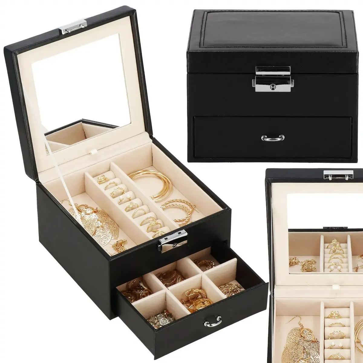 Jewelry organizer Springos HA1081 box 16×16×11 cm Photo 10