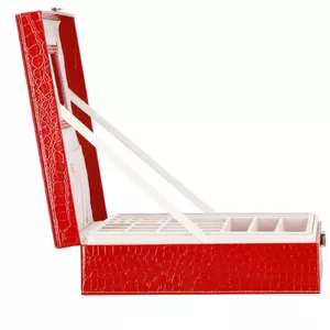 Rotaslietu organizators Springos HA1027, 26.5 x 26.5 x 8.5 cm — kaste gredzeniem, kaklarotām, auskariem