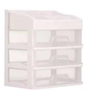 Springos HA1091 Cosmetic Organizer and Jewelry Storage Box, Milky