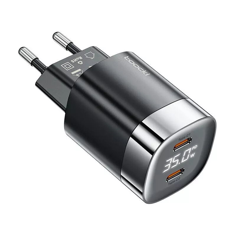 Lādētājs Toocki TCTAC-ZXB01 2x USB-C GaN