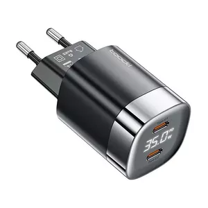Charger Toocki TCTAC-ZXB01 2x USB-C GaN 35W black