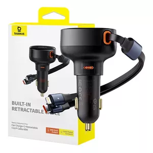 Baseus Enjoyment Pro 60W Автомобильное зарядное устройство USB кабель