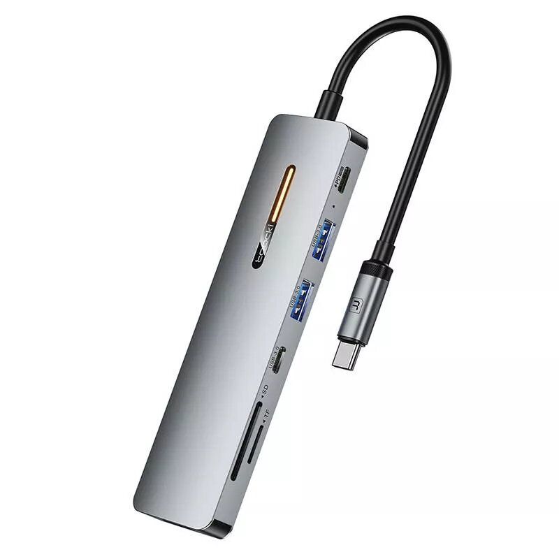 Dokstacija Toocki THB7-JSB03 Type-C 7in1 pelēka