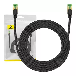 Сетевой кабель в оплетке cat.8 Baseus Ethernet RJ45, 40 Гбит/с, 2 м (черный)
