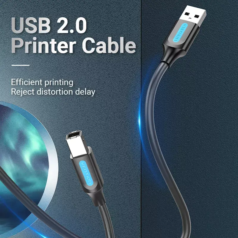 USB 2.0 A‑to‑B kabelis Vention 1 m Photo 3