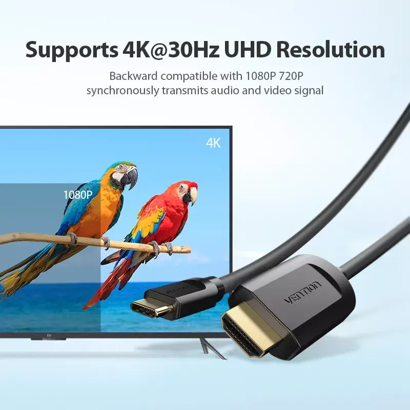 Vention Type-C to HDMI Cable 1.5M Black Photo 10