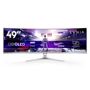 Компьютерный монитор Philips Evnia 8000 49M2C8900/00 48.9 Дюйма Dual QHD QD-OLED 5120 x 1440 Пикселей 32:9 240 Гц Белый