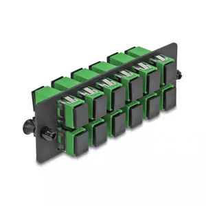 DeLOCK fibre optic adapter SC/SC 1 pc Black Green Single-mode