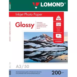 Foto tintes printera papīrs Lomond 0102024 spīdīgs 200 g/m² A3 50 lapas
