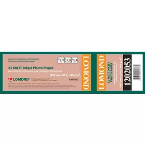 Matēta foto papīra ruļļa Lomond 1202053 105 g/m² 1067 mm x 45 m