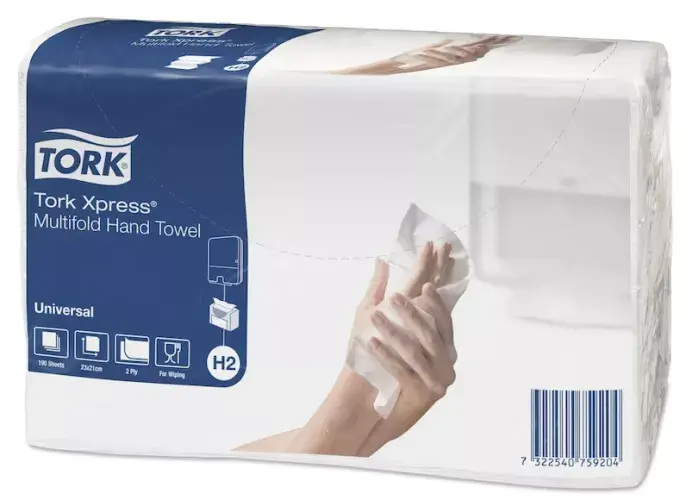 Tork Xpress Multifold H2 2 slāņi 23.4×21.3 cm Photo 3