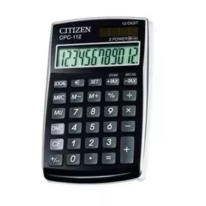 Kabatas kalkulators CITIZEN CPC-112BKWB melns