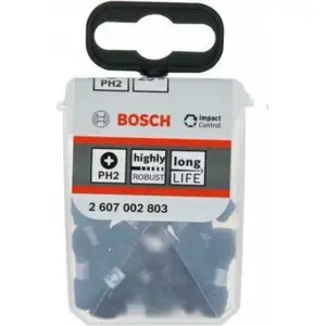 Screwdriver Bits PH2 Bosch set 25 pcs, impact-rated, length 25 mm (MPN 2607002803)