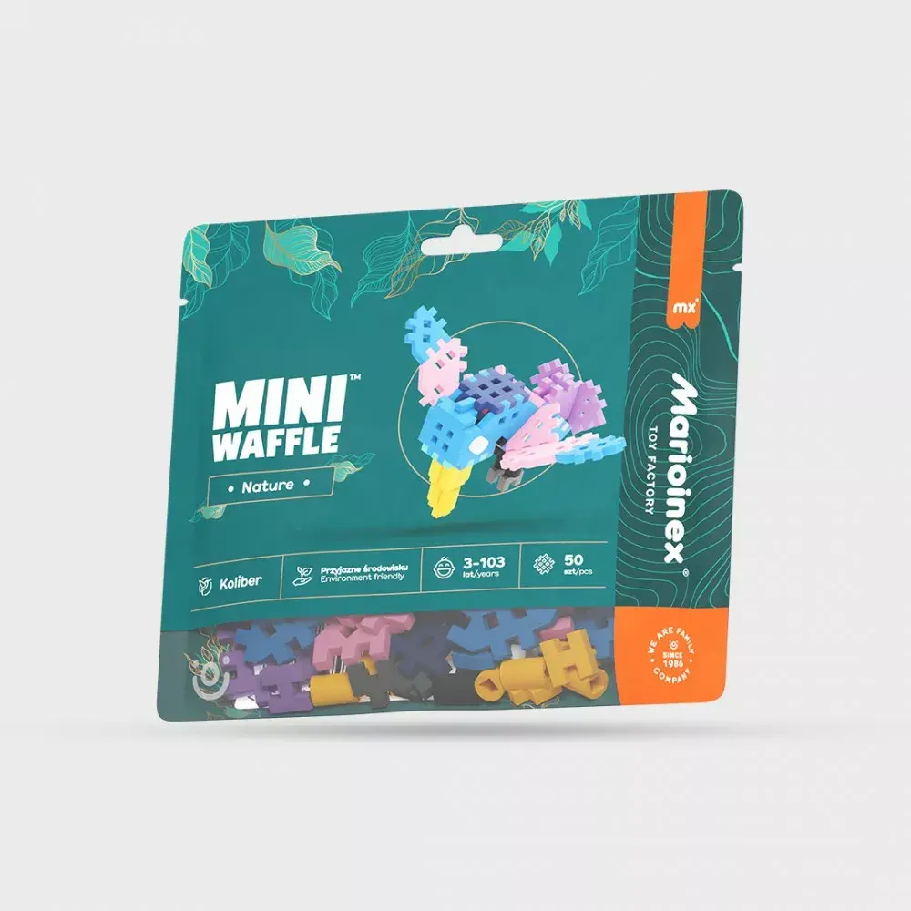 Marioinex Blocks Mini Waffle nature — Humming-bird, 50 gab. Photo 5