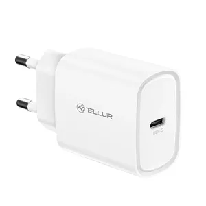 Сетевой адаптер Tellur TLL151421 20W USB-C PD для быстрой зарядки телефонов и планшетов