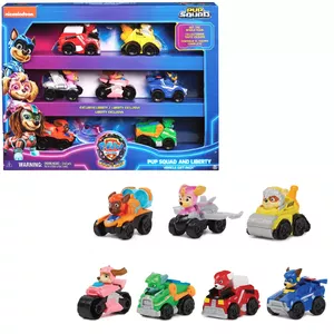 PAW Patrol : The Mighty Movie, 7-Piece Pup Squad Racers Gift Set, with Exclusive Mighty Pups Liberty Toy Car, Kids Toys for Boys & Girls Ages 3 and Up