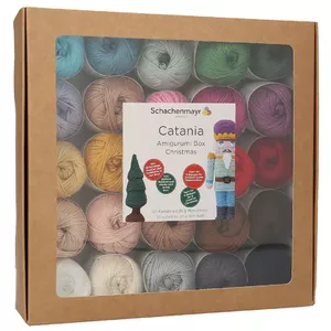 Tamborēšanas komplekts (25 krāsas) Catania Amigurumi Box Christmas DE/EN