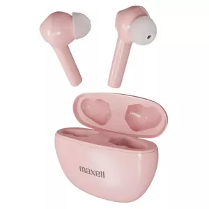 Bezvadu austiņas MAXELL Dynamic+ ar uzlādes futrāli, Bluetooth, rozā
