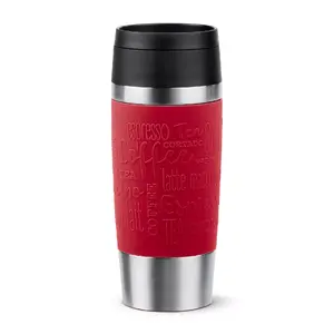 Termokruze EMSA Classic N2020400 360 ml Melna Sarkanā Nerūsējošā tērauda