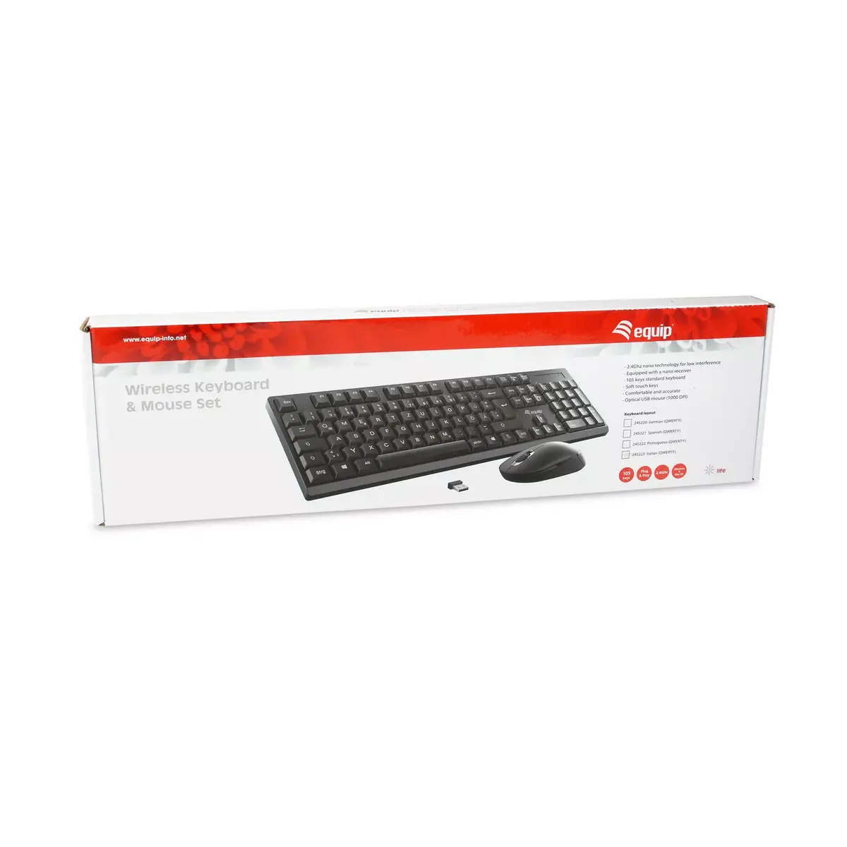 Bezvadu tastatūras un peles komplekts Equip 245221 Photo 6