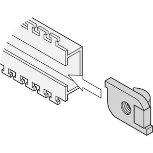 Sliding Nut SCHROFF NTS M6 for C‑Profile Rail, pack of 10