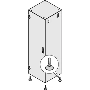 Leveling feet set SCHROFF 23130079 — set of 4 adjustable equipment feet