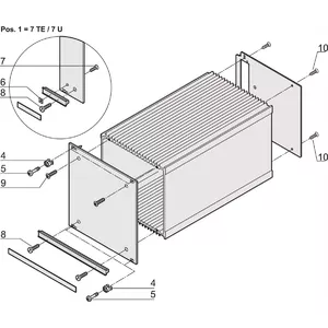 SCHROFF Montagematerial für eine HF-Kassette - BEFEST.TEILE HF-KASSETTE (21100105)