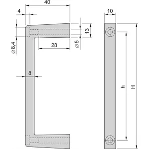 Front handles SCHROFF Frontgriffe 3HE MultipaC 2x — front panel handles for 3U chassis, pack of 2