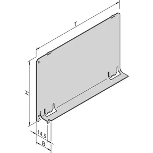 Gaisa vadības barjera Schroff 34562-823 Alumīnijs 160 mm