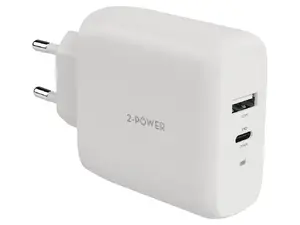 Зарядное устройство для мобильных устройств 2-Power 2PWC32W02-EU Белый с портами USB-C и USB-A