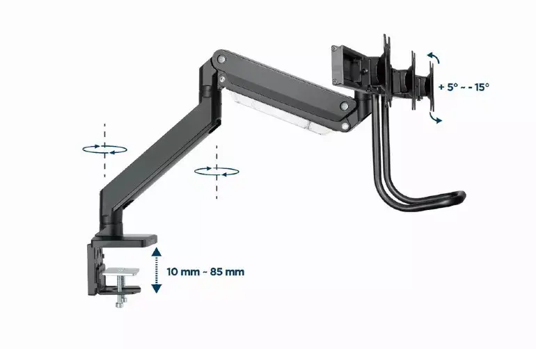 GEMBIRD MA-DA3-03 desk monitor mount 3-arm Photo 12