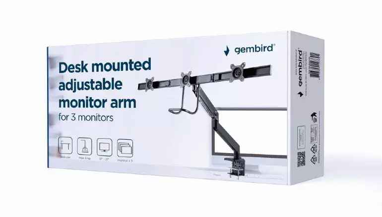 GEMBIRD MA-DA3-03 desk monitor mount 3-arm Photo 15