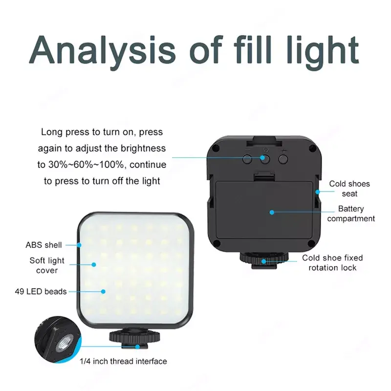 E-LIGHT Y9 Vlog Smartphone Kit with LED, Mic, and Tripod Photo 7