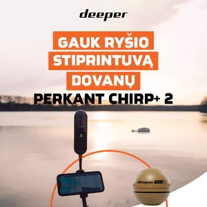 Deeper Smart Sonar CHIRP+2 ar pagarinātāju (krasta komplekts)