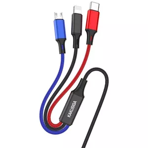 iKaku KSC-804 XIANGYI 3in1 Lightning / Type-C / Micro Charging cable 1.2m Black