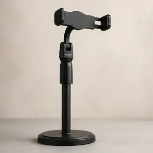 Phone holder iKaku KSC-322 360° rotation universal black, adjustable grip
