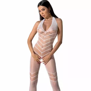 Bodystocking Passion One Size White D-236372