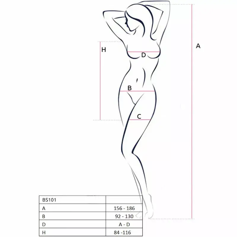 Bodystocking PASSION BS101 melns One Size Photo 7
