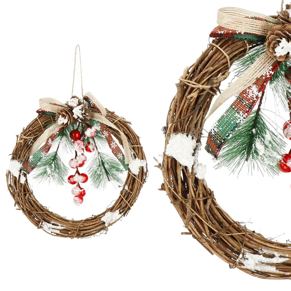 Springos CA1021 Artificial Christmas Wreath 19 cm Photo 2