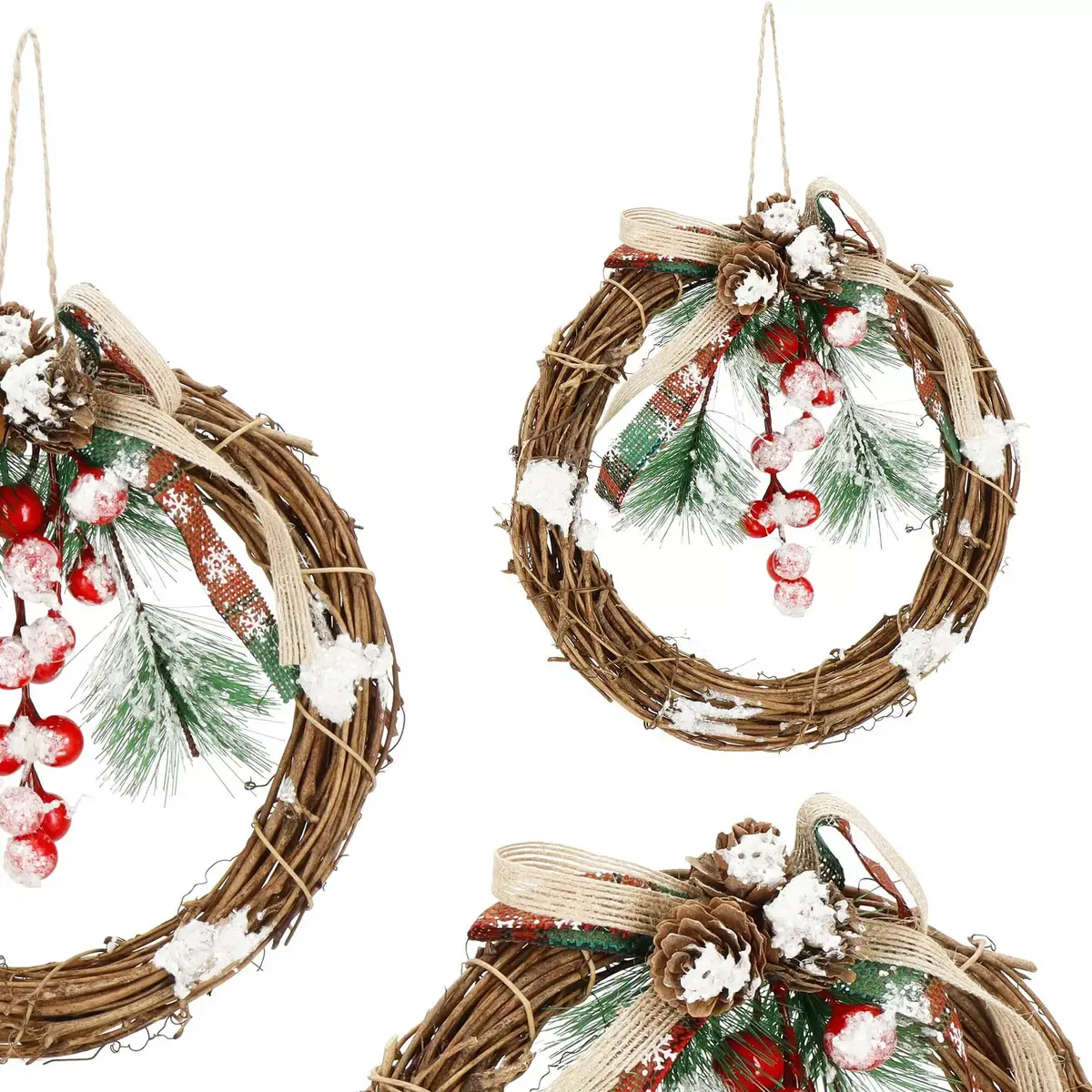 Springos CA1021 Artificial Christmas Wreath 19 cm Photo 4