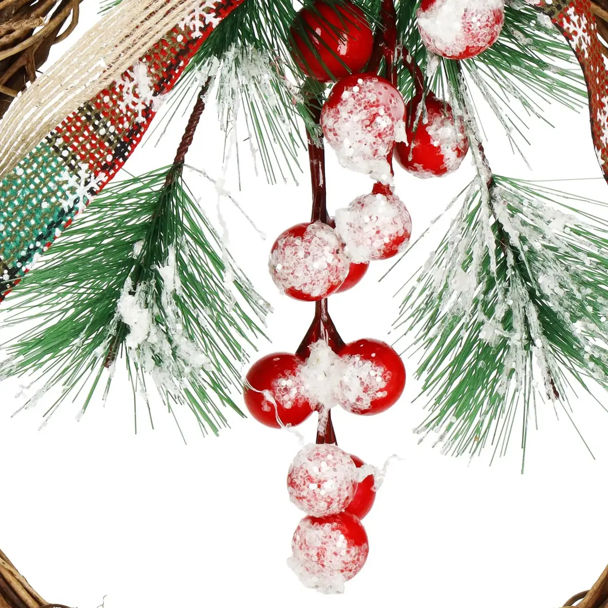 Springos CA1021 Artificial Christmas Wreath 19 cm Photo 6