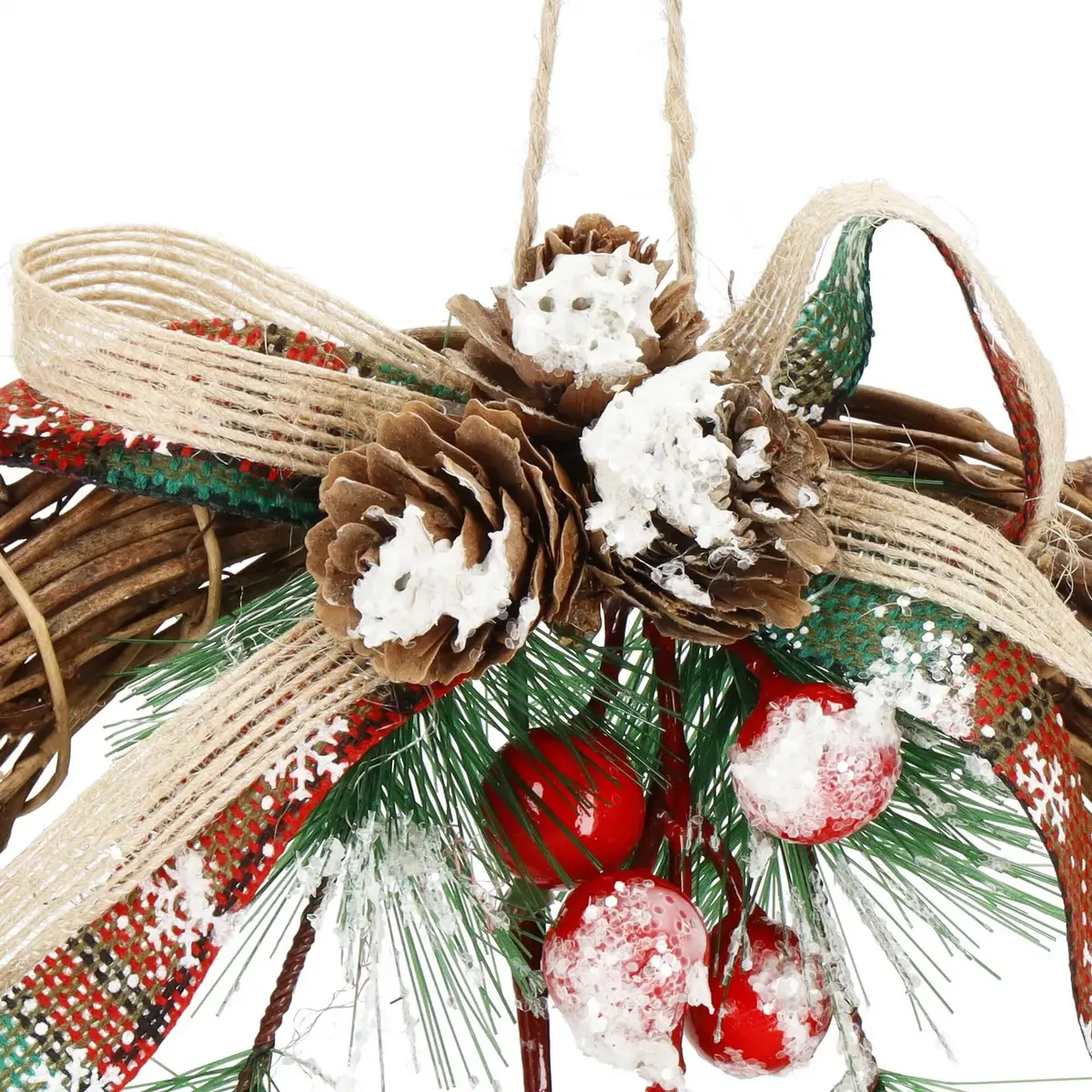 Springos CA1021 Artificial Christmas Wreath 19 cm Photo 7