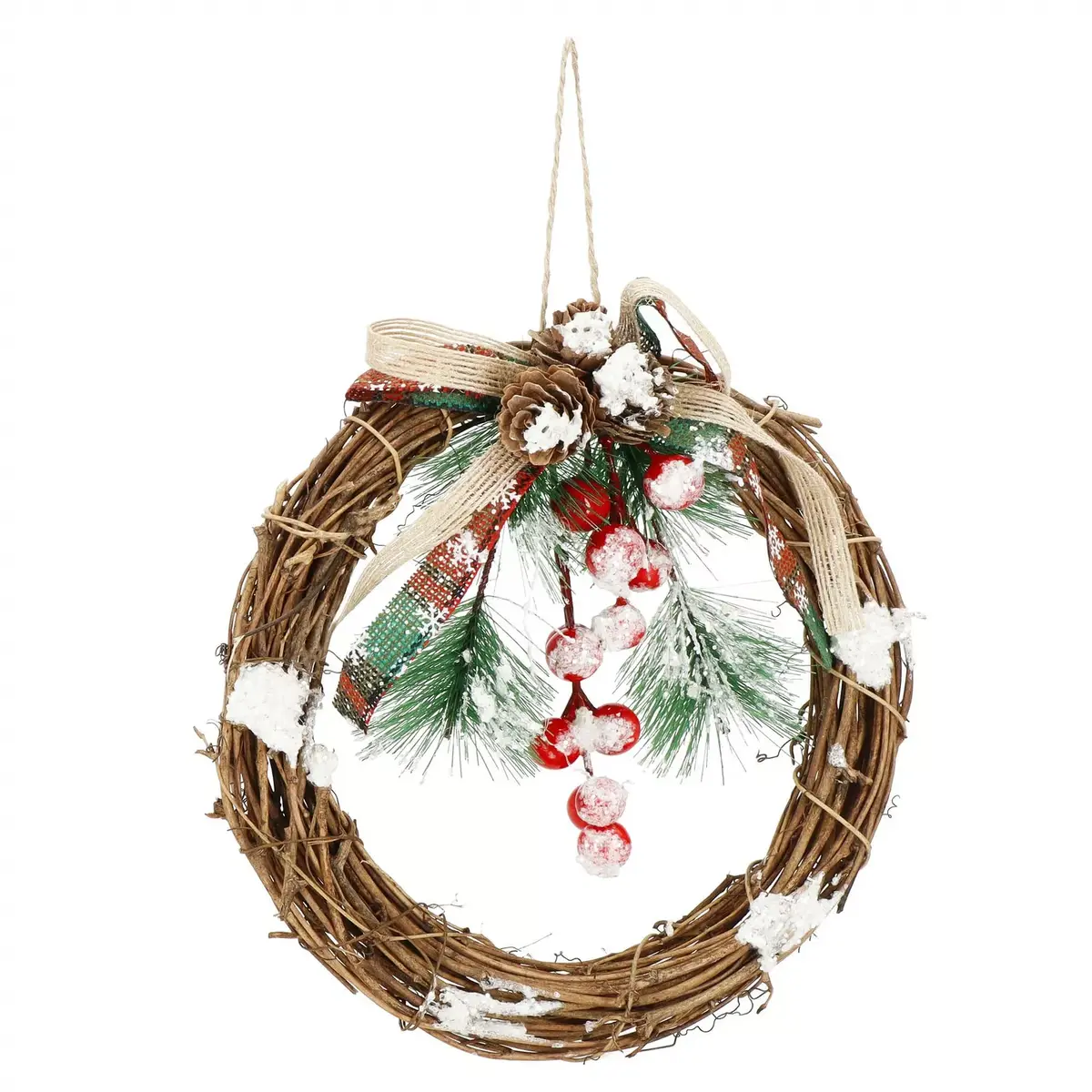 Springos CA1021 Artificial Christmas Wreath 19 cm Photo 8