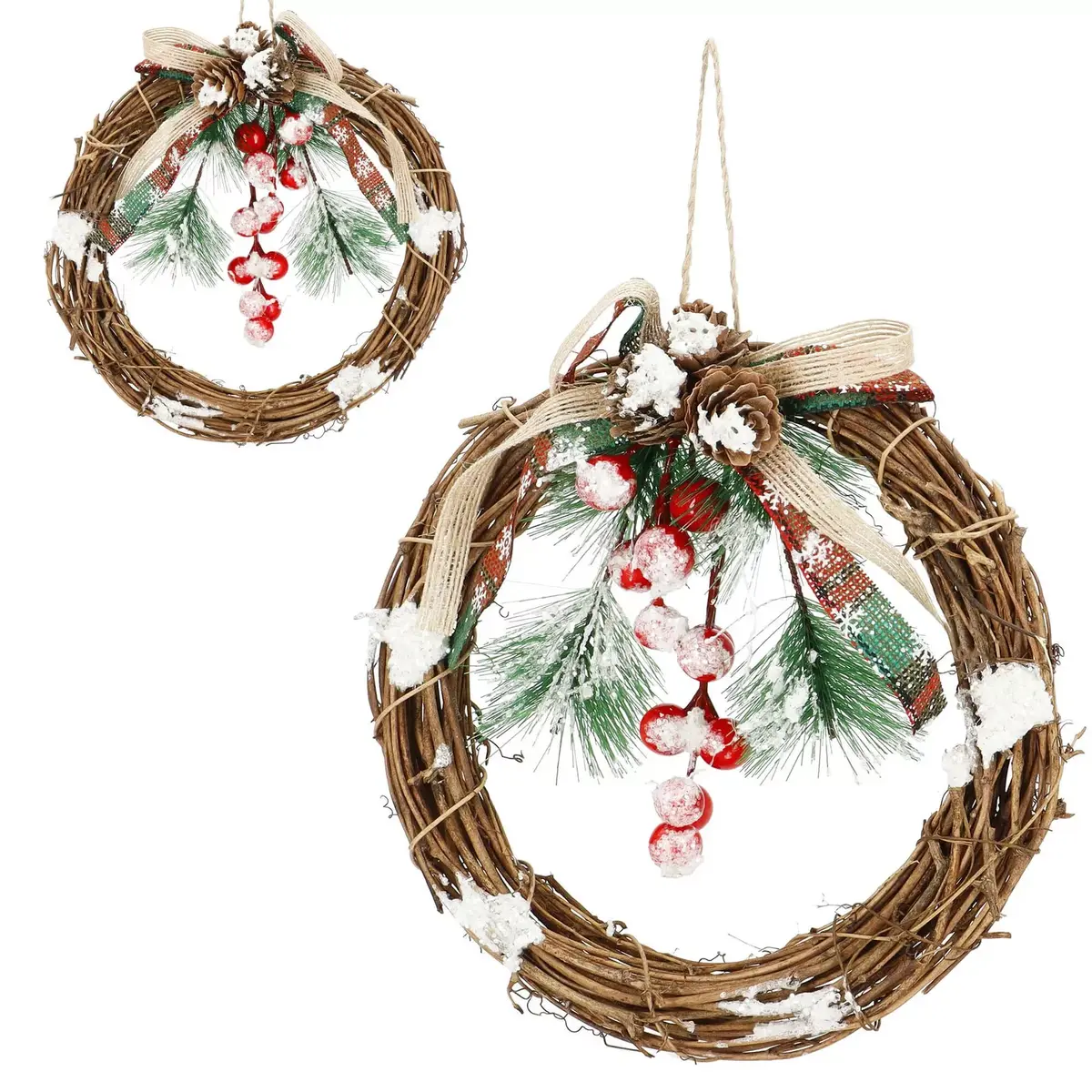 Springos CA1021 Artificial Christmas Wreath 19 cm Photo 10