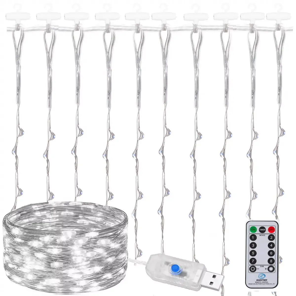 Gaismas virtene Springos CL4023 — 300 LED, 3×3 m Photo 3