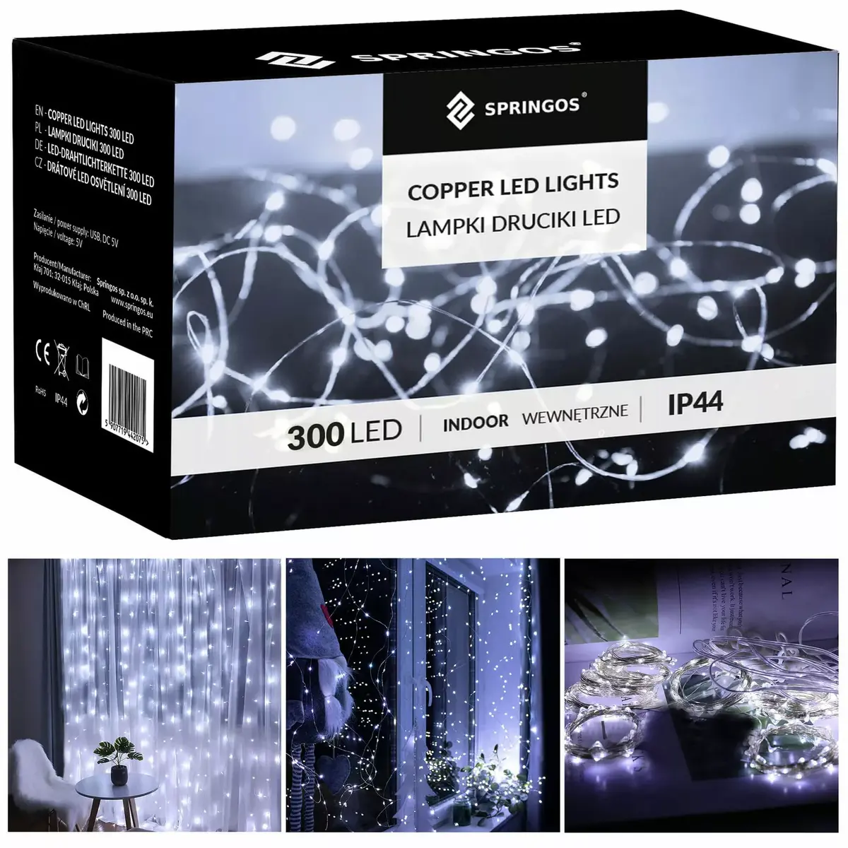 Gaismas virtene Springos CL4023 — 300 LED, 3×3 m Photo 7