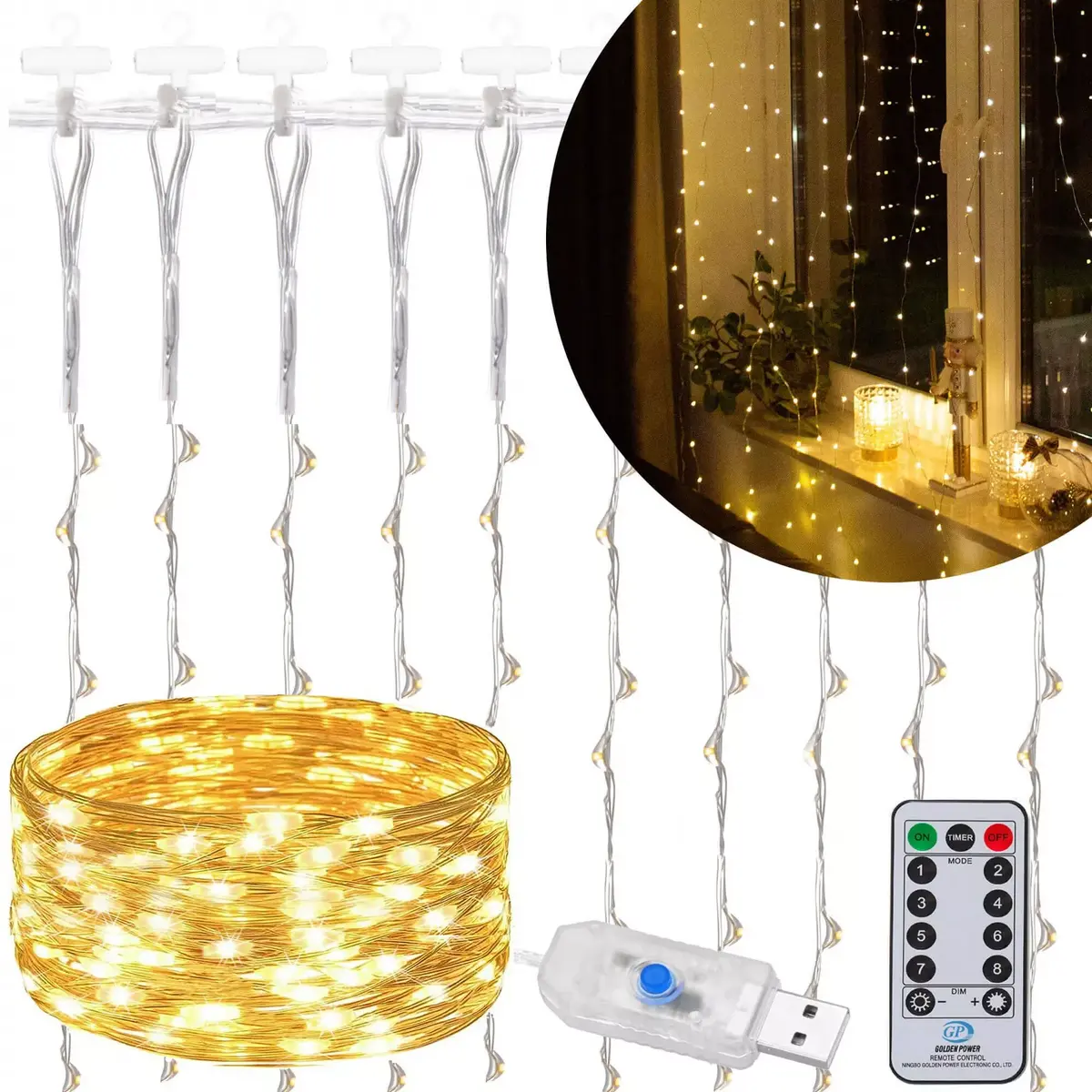 LED aizkars Springos CL4020 — 200 LED Photo 5