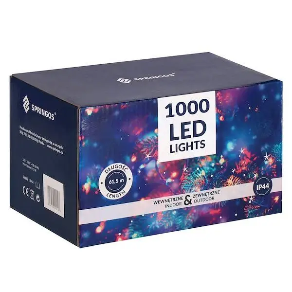 Virtenes Springos CL1003 1000 LED dekoratīvai