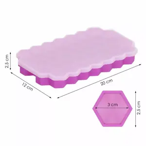 Ice mold Springos KI0043 — flexible silicone easy-release ice tray, reusable, 1-piece